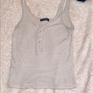 Light pink Brandy Melville tank top with buttons